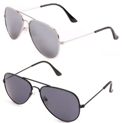 Creamily Kids Aviator Sunglasses For Boys Girls Children Toddler Age 2-9 Kids Sunglasses Polarized UV Protection (2 Pairs)