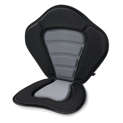 Lifyn2 Kayak Deluxe Padded Kayak Boat Seat Soft Antiskid Padded Base High Backrest Adjustable Kayak Cushion with Backrest for Kayaks Canoes (Color : Black)