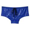 renvena Men's Wet Look Boxer Shorts Sexy Shiny Low Waist Underwear Drawstring Swim Trunks Swimwear Blue XX-Large view 4