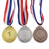 JCBIZ 3pcs Zinc Alloy Digital Medal 50mm Gold Silver Bronze Award Medals for Competitions, Games and Parties view 1