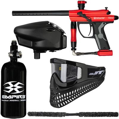 Action Village Kingman Spyder Fenix Super Paintball Gun Package Kit (Gloss Red)