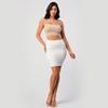 Fashionazzle Women's Casual Stretchy Bodycon Pencil Mid-Mini Skirt (Small, BMS10-Off White) view 2