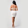 Fashionazzle Women's Casual Stretchy Bodycon Pencil Mid-Mini Skirt (Small, BMS10-Off White) view 4