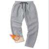 MAGCOMSEN Sherpa Lined Sweatpants Joggers for Men Winter Heavyweight Fleece Lined Warm Cotton Pants for Lounge Active Outdoor Light Grey 32 view 1
