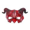 BPNHNA Halloween Demon Foam Mask Red Half Face Ram Horn Devil Masquerade Accessories for Cosplay Costume view 1