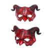BPNHNA Halloween Demon Foam Mask Red Half Face Ram Horn Devil Masquerade Accessories for Cosplay Costume view 2