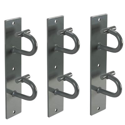 HECASA Workout Wall Mount Anchor, Resistance Band Wall Anchor, Fitness Ceiling Hook for Home Gym, Body Weight Straps, Suspension Strength Trainings 3 Sets