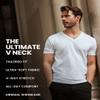 INTO THE AM V Neck T Shirts Men Fitted Casual Essential Plain Undershirt Sleep Vneck Tshirt for Guys (Black, XX-Large) view 4