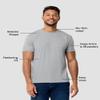 INTO THE AM Men's Plain Basic Tees - Fitted Essential Crewneck Blank T-Shirts Casual Gym Classic Short Sleeve True Fit Fashion Undershirts Tshirts for Guys (Grey, Small) view 3