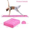 Foldable Yoga Mat for Women, Non Slip Exercise Mat for Home Gym, 5mm Travel Yoga Mats Set With Stretch Strap for Yoga Pilates and Fitness, 68"L x 24"W x 0.2 Inch Thick view 2