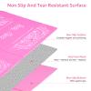 Foldable Yoga Mat for Women, Non Slip Exercise Mat for Home Gym, 5mm Travel Yoga Mats Set With Stretch Strap for Yoga Pilates and Fitness, 68"L x 24"W x 0.2 Inch Thick view 3