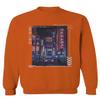 0408. Aesthetic Japanese City Vaporwave Art Cyberpunk Retro Street wear Men's Crewneck Sweatshirt (Orange Large) view 1