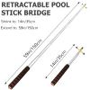 Skylety Pool Cue Snooker Stick Pool Table Accessories Retractable Billiards Cue Rest with Removable Brass Bridge Head(Plus Sign Bridge Head,Stainless Steel) view 3