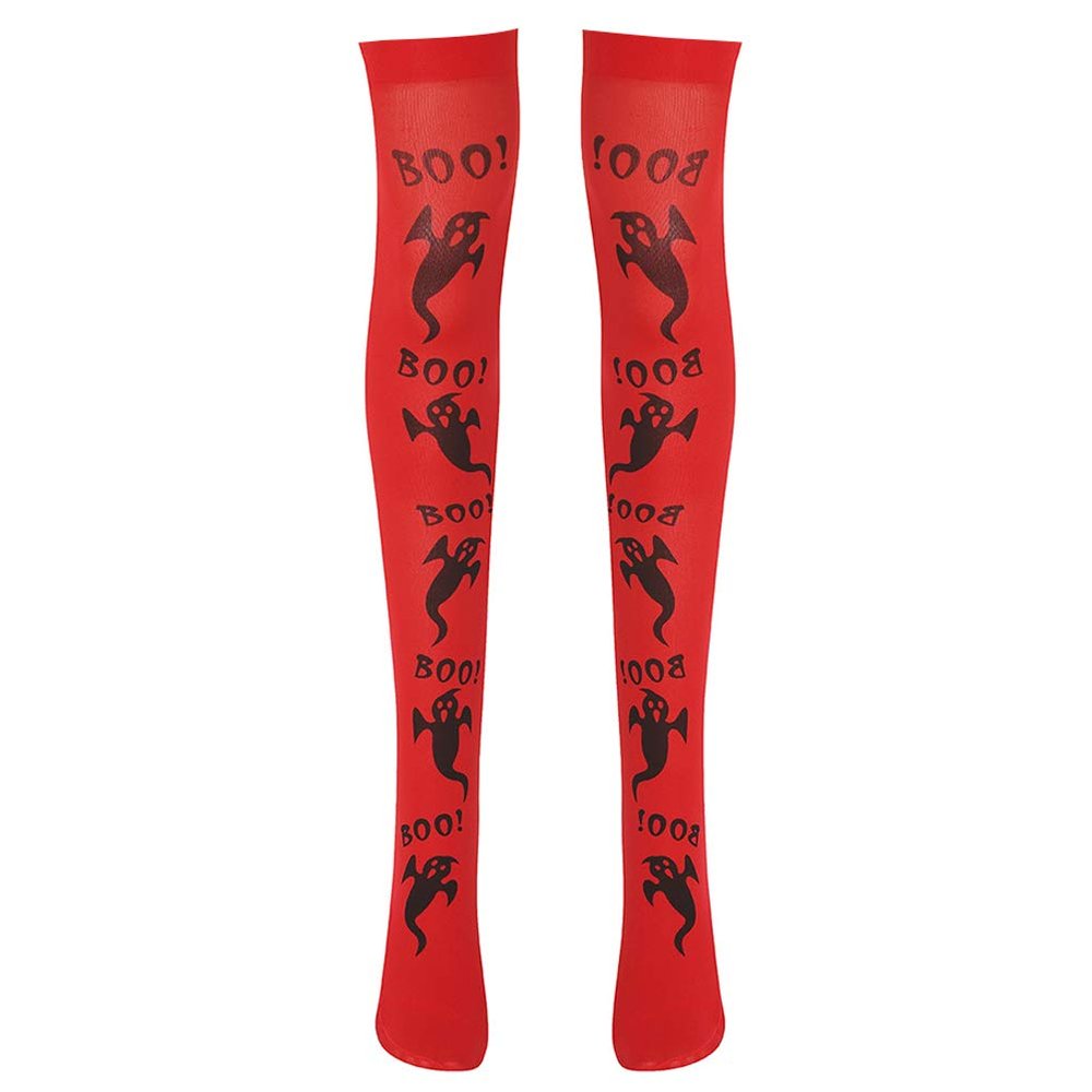 LUOZZY Halloween Socks Long Stockings Costume Props Halloween Foot Accessory (C)