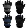 SATINIOR 2 Pairs Kids Waterproof Winter Snow Gloves Ski Gloves for Boy Girl Outdoor Warm Thickening Snowboard(Dark Gray, Dark Blue,6-10 Years) view 1