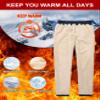 MAGCOMSEN Fleece Pants Men Winter Sherpa Lined Active Pants Athletic Running Heavyweight Jogger for Outdoor Causal Navy 40 view 3