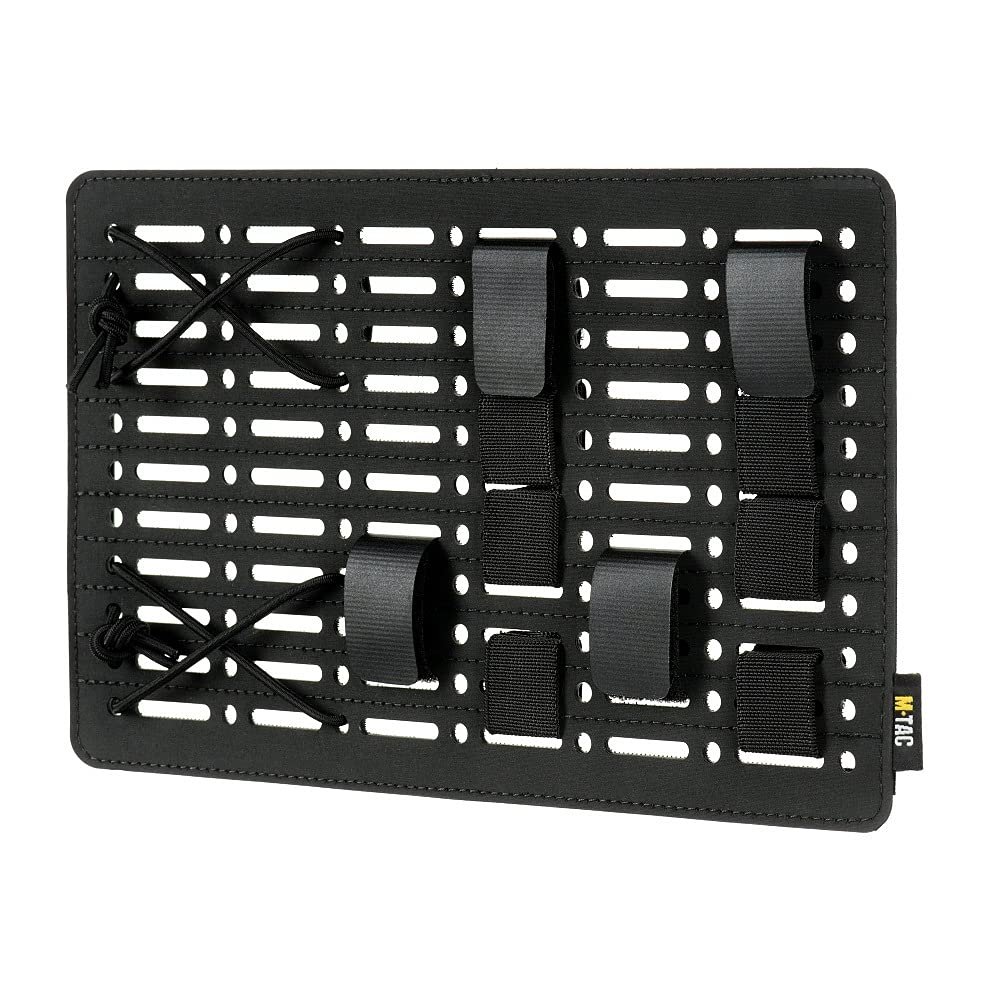 MTac Rigid MOLLE Organizer Panel  Tactical Hook & Loop Backpack Insert with Elastic Cords, Modular Admin Utility for EDC, Military, Outdoor (10.6" x 6.5")