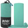 BOGI Microfiber Travel Sports Towel-Quick Dry Travel Towel,Soft Lightweight Absorbent Compact Sports Towel for Camping Gym Beach Bath Yoga Swimming Backpacking (M:40''x20''-Mint) view 2