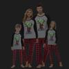 VENTELAN Christmas Pajamas for Family Holiday PJS Set with Deer Long Sleeve Tee and Red Plaid Pants,Women,S view 2