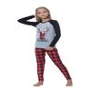 VENTELAN Christmas Pajamas for Family Holiday PJS Set with Deer Long Sleeve Tee and Red Plaid Pants,Women,S view 4