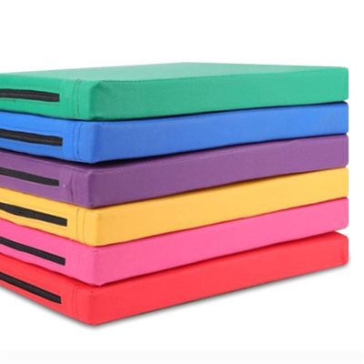 Agility Training Cone Tri-fold Folding Gymnastics Exercise Mat, High-Elastic Fitness Mat Bouncing Mat with Handle 200x100 (Color : Black, Size : 200x100x5cm)