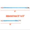 Adjustable Trailer Tie 2 Pack-Horse Trailer Nylon Strap TieAdjusted from 25 to 37 (Hurricane Blue) view 2