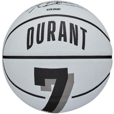 WILSON NBA Player Icon Mini Basketball - Kevin Durant, Mini Size,White/Black