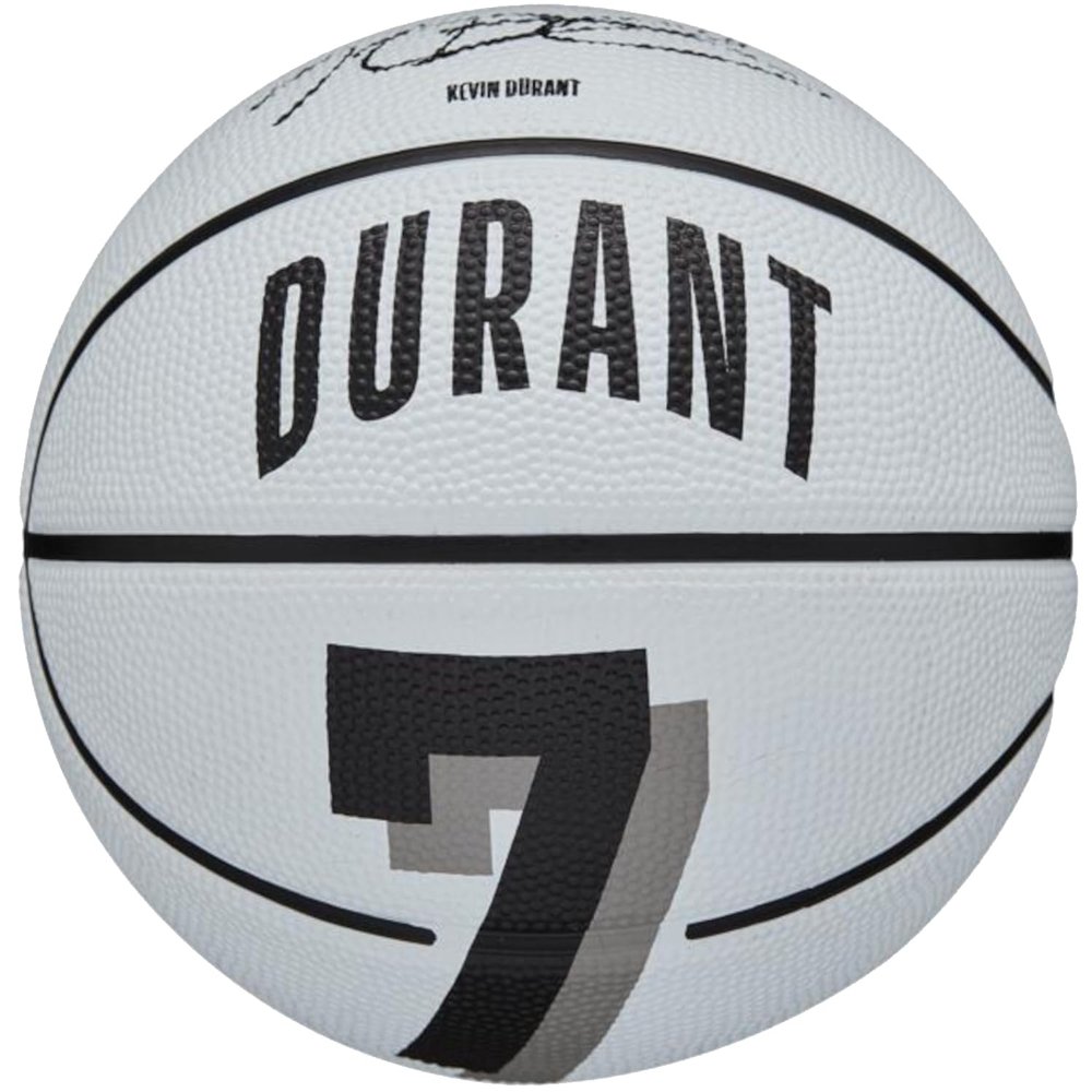 WILSON NBA Player Icon Mini Basketball - Kevin Durant, Mini Size,White/Black