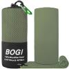 BOGI Microfiber Travel Sports Towel-Quick Dry Travel Towel,Soft Lightweight Absorbent Compact Sports Towel for Camping Gym Beach Bath Yoga Swimming Backpacking (S:16''x32'',2Pcs-AGreen) view 2