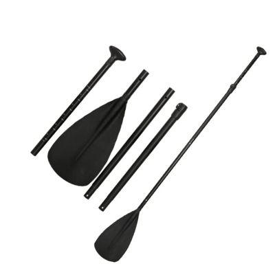 Lifyn2 Kayak SUP Stand-up Paddle Board Aluminum Alloy Paddle Kayak Paddle Four Detachable Inflatable Surfboard Paddle (Color : Black, Size : 125-200cm)