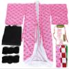 Anime Kids Women's Kamado Cosplay Costume Suit Full Set Kimono for Halloween Adult(Pink-GM-L view 2