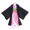Anime Kids Women's Kamado Cosplay Costume Suit Full Set Kimono for Halloween Adult(Pink-GM-L view 3