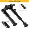 CVLIFE 3-in-1 Riflebipod Clamp-on Bipod with Swivel Stud Adapter and Barrel Clamp Adapter Adjustable Height from 6.3 to 7 Inches view 4