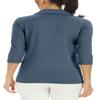 MOHEEN Women's Polo Shirt Quick Dry Performance Moisture Wicking 3/4 Sleeve Golf Polo Shirts for Women Athletic Casual Work (12222 Navy 2XL) view 2