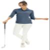 MOHEEN Women's Polo Shirt Quick Dry Performance Moisture Wicking 3/4 Sleeve Golf Polo Shirts for Women Athletic Casual Work (12222 Navy 2XL) view 4
