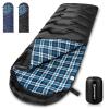 Bessport Sleeping Bag Winter | Flannel Lined 18 - 32 Extreme 3-4 Season Warm & Cool Weather Adult Sleeping Bags Large | Lightweight, Waterproof for Camping, Backpacking, Hiking view 1