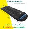 Bessport Sleeping Bag Winter | Flannel Lined 18 - 32 Extreme 3-4 Season Warm & Cool Weather Adult Sleeping Bags Large | Lightweight, Waterproof for Camping, Backpacking, Hiking view 2