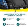 Bessport Sleeping Bag Winter | Flannel Lined 18 - 32 Extreme 3-4 Season Warm & Cool Weather Adult Sleeping Bags Large | Lightweight, Waterproof for Camping, Backpacking, Hiking view 4