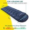 Bessport Flannel Lined Sleeping Bag Winter | 18 Extreme 3-4 Season Warm & Cool Weather Adult Sleeping Bags Large | Lightweight, Waterproof for Camping, Backpacking, Hiking view 2