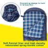Bessport Flannel Lined Sleeping Bag Winter | 18 Extreme 3-4 Season Warm & Cool Weather Adult Sleeping Bags Large | Lightweight, Waterproof for Camping, Backpacking, Hiking view 3