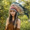 Ballinger Medium Native American Headdress Medium Feather Headdress and Choker for Men and Women, Halloween, Carnival, Decor, Role Play, and Costume Parties view 2