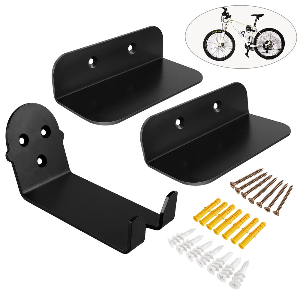 Eapele Bike Pedal Hanger Bicycle Wall Mount Horizontal Hanger, Heavy-duty 10GA Steel Plates Made, Support to 150lb, Compatible with Platform Pedal, Clipless Pedal, and Hybrid Pedal