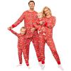 PopReal Christmas Pajamas for Family, Family Christmas Pajamas PJs Matching Sets Top Sleepwear Jammies Santa Claus Snowflake Print 3T Red view 1