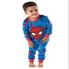 Marvel Spider-Man Pyjamas Boys Super Velour Velour Fleece | Kids Superhero Blue Red Character All Over Print view 2