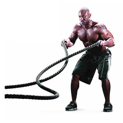 Battle Rope Hua Sports Battle Rope 9m/12m/15m, Strength Training Rope, Multifunctional Skipping Rope Fighting Rope, Used for Outdoor Aerobic Exercise in Home Gym (Size : 15m)