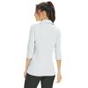 Corna Women's Golf Polo T Shirts Lightweight Moisture Wicking 3/4 Sleeve Blouses Shirt Quick Dry V Neck Tops(White,L) view 3