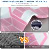 Hylaea No Show Breathable Running Socks with Cushion for Sports Athletic Walking Golf Low Cut Compression White Red Large view 3