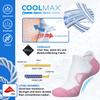 Hylaea No Show Breathable Running Socks with Cushion for Sports Athletic Walking Golf Low Cut Compression White Red Large view 4