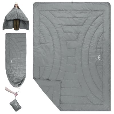 iClimb 3M Thinsulate Insulation Warm Camping Blanket Ultralight Compact (Light Grey, 1 lb)