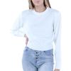 Danielle Bernstein Womens Crewneck Cropped Pullover Sweater White XL view 2